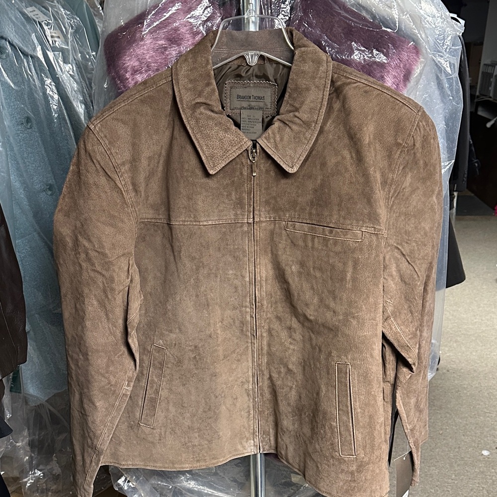 Brandon Thomas Sable Suede Shirt Jacket